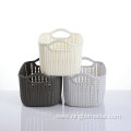 plastic rattan woven storage basket with handle M